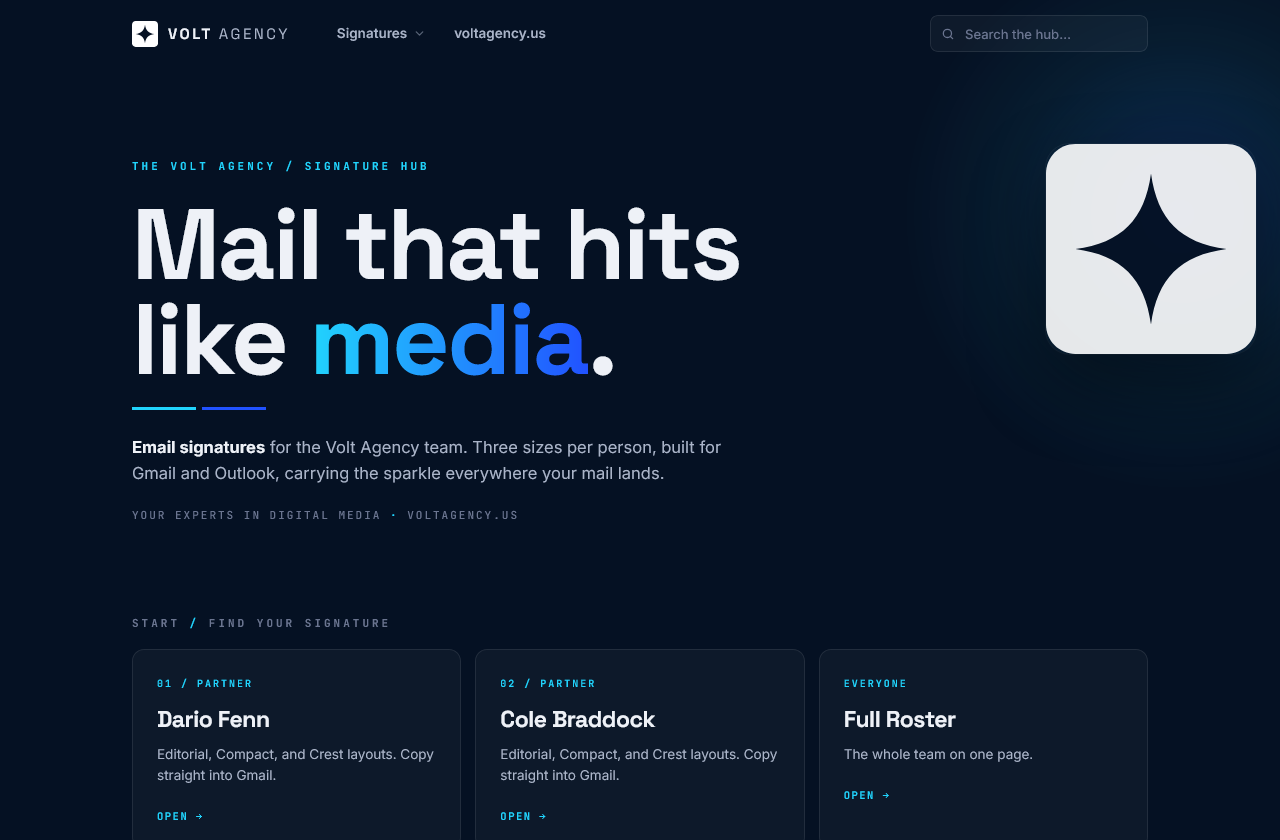 The Volt Agency brand hub